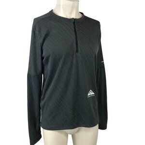 NIKE TRAIL - MEN MEDIUM - GRAY LONG SLEEVE 1/2 ZIP ELEMENT SHIRT - CZ9056--010